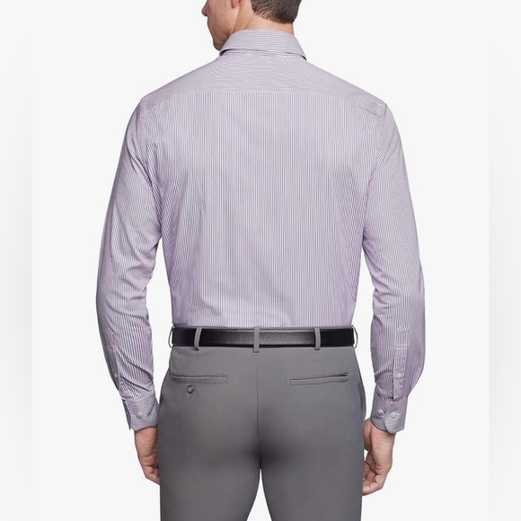 Van Heusen Men's Dress Shirt Regular Fit Pinpoint Stripe - Picture 2 of 3